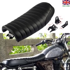 Vintage Seat Flat Brat Hump Saddle Universal For Honda Retro Cafe Racer Black
