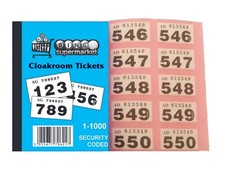 Raffle Cloakroom Tickets 500 /