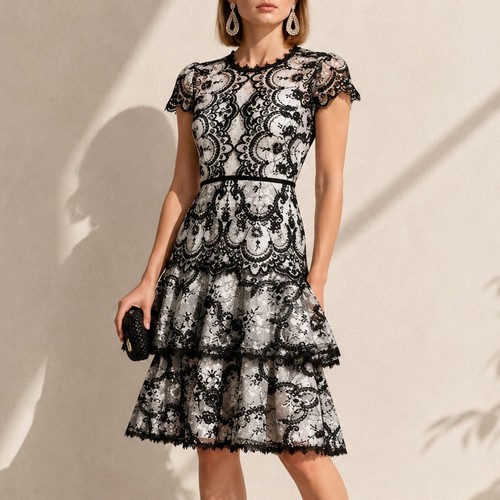 Marchesa notte white black - white,