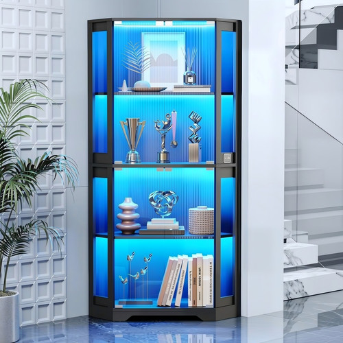Corner display case with - corner,