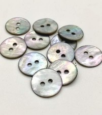 12 x Real Shell Buttons 2-Hole