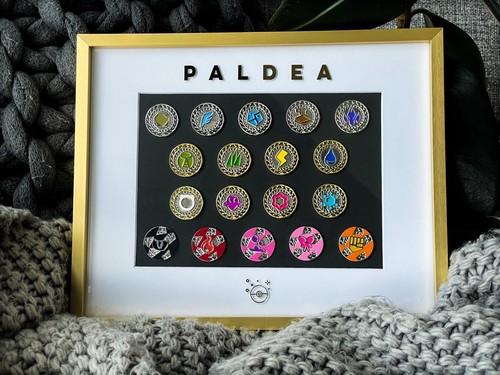 Gold framed gym badges - gym,