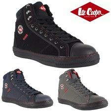 MENS LEE COOPER STEEL TOE CAP SAFETY LEATHER WORK BLACK BOOTS TRAINER SHOES SIZE