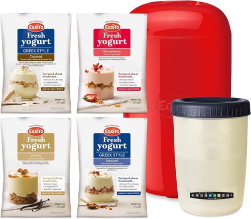 Easiyo red yoghurt maker 1kg - red,