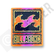 1980s Billabong Premium Surf Sticker Orange Surfing Surfboard VW Vintage Camper