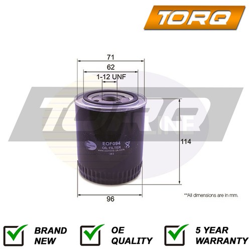 Oil filter torq fits - oil,