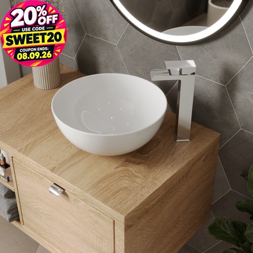 Round countertop basin sink - round,