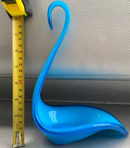 Vintage blue swan gass - blue,