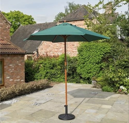 Wooden garden parasol - 2.4m,