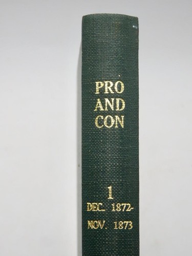 1872 pro con - &, for