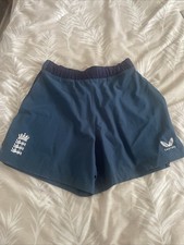 Castore England Women’s Cricket Shorts UK 10 Blue 