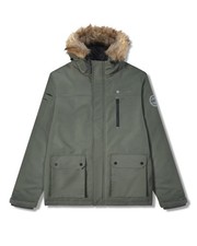 Lambretta Mens Utility Hooded Quilted Classic Badged Parka