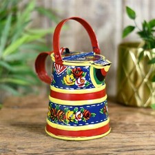 New 1 Pint Blue Hand Painted