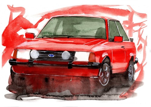 Painting ford escort - a,