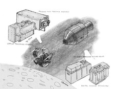 Apollo 11 Engineering Concept Art Print Moon Mission Landing Lunar Comms NASA