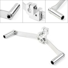 1x Motorcycle Dual Way Silver Gear Shift Lever Footrest Pedal Shifter Aluminum
