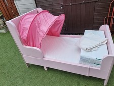 Ikea Busunge Kids Extendable Bed Light Pink. Great Condition