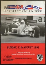THRUXTON 11 Aug 1991 BRITISH FORMULA 3000 RACEDAY A4 Official Programme