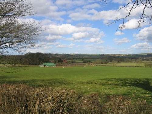 Fields farm seen from - seen,