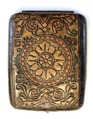 Small antique tooled leather - antique,