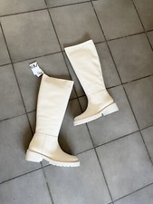 Zara Ecru White Leather Low