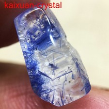 5.6Ct Very Rare NATURAL Beautiful Blue Dumortierite Quartz Crystal Pendant