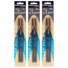 Drennan Match & Coarse Fishing "AS Carp 4" Ready Tied Pole Float Rigs