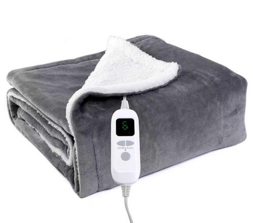 Heated blanket throw flannel - blanket,