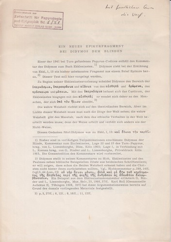 Ein neues epikurfragment bei - neues,