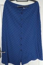 JOULES SKIRT SIZE 16 blue spotty button through  brand new with tag casual wear