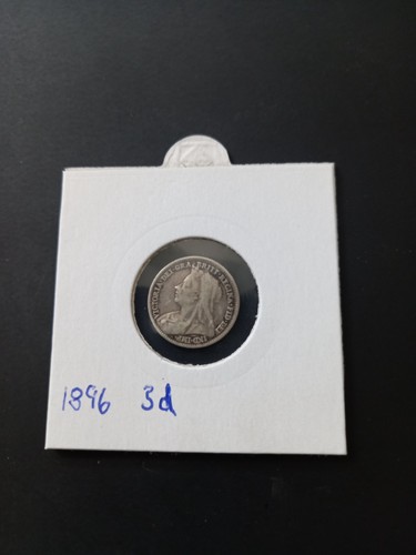 1896 three pence coin