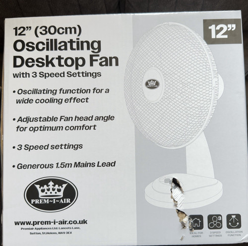 Prem air 12in 30cm - 12in/30cm, white