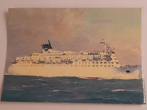 Postcard liner car ferry