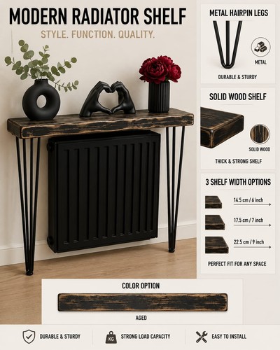 Rustic aged wooden radiator - wooden,