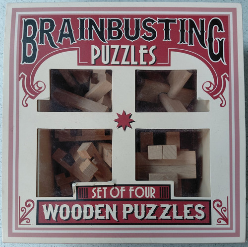 Wooden brain teaser puzzle - teaser, set