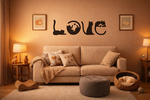 Love cat cats transfer - love,