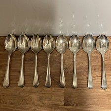 Vintage 8 Tea Spoons Nickel