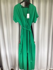 Next green linen mix jumpsuit