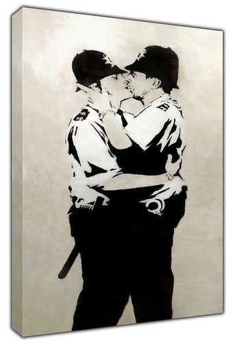 Banksy canvas wall art - ,