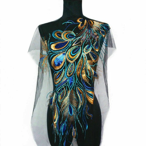 Peacock feather motif - 1x,