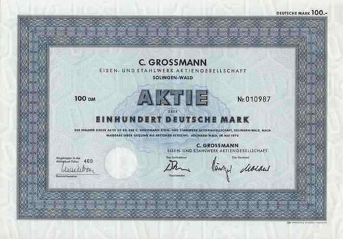 Grossmann steelworks may - grossmann,
