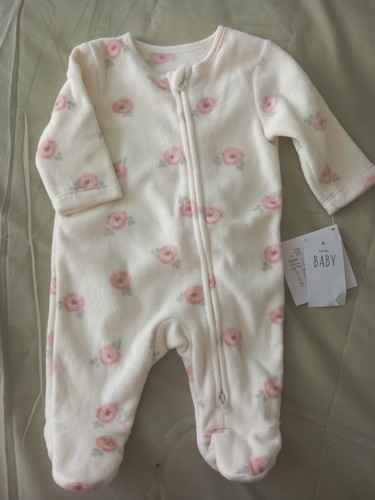 Baby girls fleece sleepsuit - girls,
