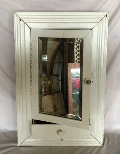 Vtg shabby bevel mirror - shabby,