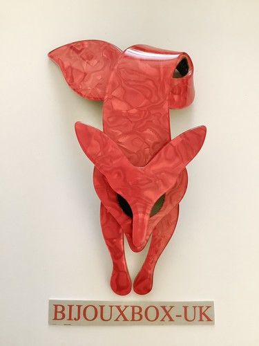 Lea stein fox brooch best - stein,