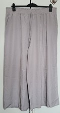 Grey Pull On Elasticated Waist Culottes With Pockets
