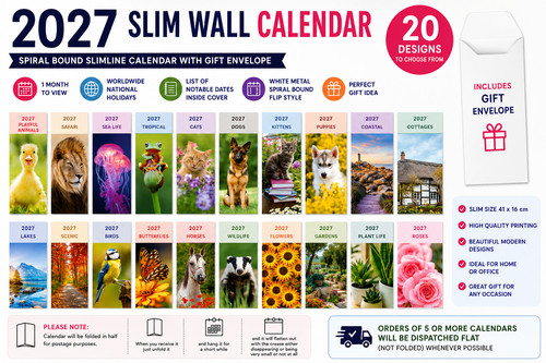 2027 slim wall calendar - 2027,