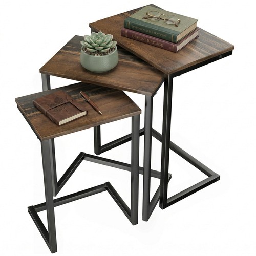 Homcom shaped nesting tables - homcom,