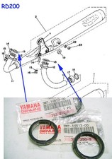 Yamaha YAS1 AS2 YAS3 YL2 YCS1 JT1 JT2 CS3 CS5 Exhaust Gasket x2 OEM 3MT-14613-00