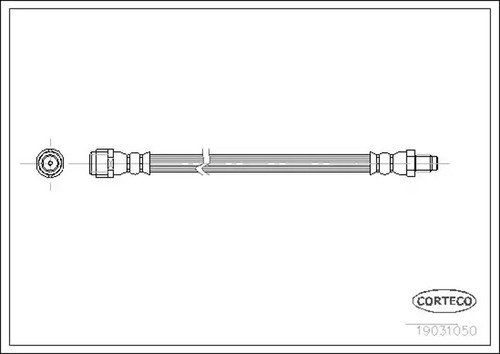 Flexible brake hose rear - flexible,