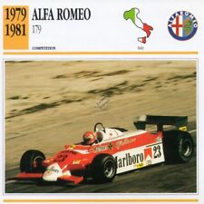 1979-1981 ALFA ROMEO 179 Racing Classic Car Photo/Info Maxi Card